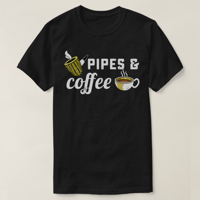 T-shirt Corncob Pipe Fumer Tabac Café Lover D (Design devant)