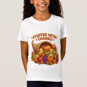 T-Shirt Corne d'abondance de Thanksgiving adorable remplie