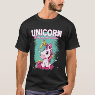 T-shirt Corne de licorne levée pour licorne d'aventure