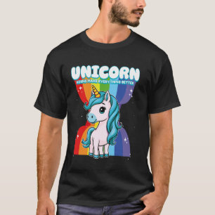 T-shirt Corne de Licorne Rend Tout Meilleur Licorne