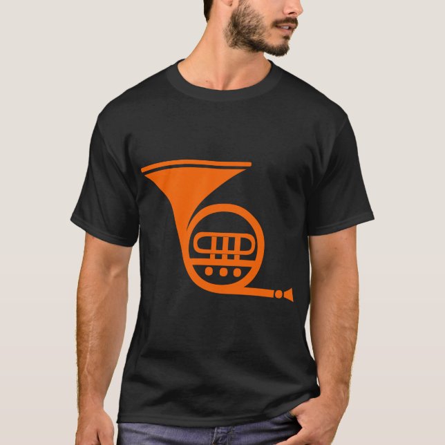 T-shirt Corne française - Orange (Devant)
