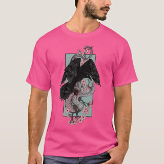 T-shirt Corneille et serpent
