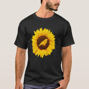 T-shirt Corneille Hommes Corneille Tournesol Oiseau