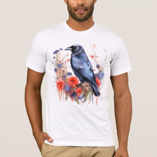 T-shirt Corneilles Fleur d'Oiseau Crow Lover