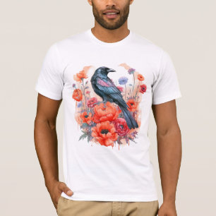 T-shirt Corneilles Fleur d'Oiseau Crow Lover
