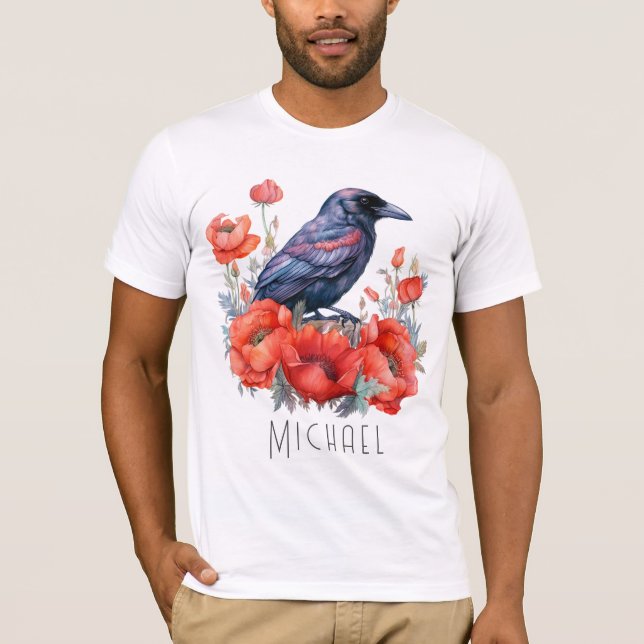 T-shirt Corneilles Fleur d'Oiseau Crow Lover (Devant)