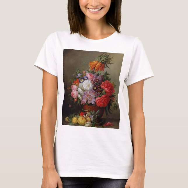 T-shirt Cornelis Johannes van Hulsteijn Vase avec Fleurs (Devant)