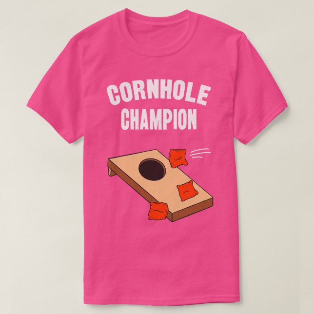 T-shirt Cornhole Champion Funny Bean Bag Toe (Design devant)