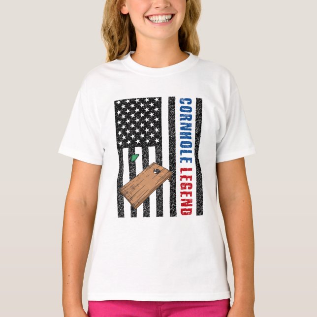 T-shirt Cornhole Legend USA (Devant)