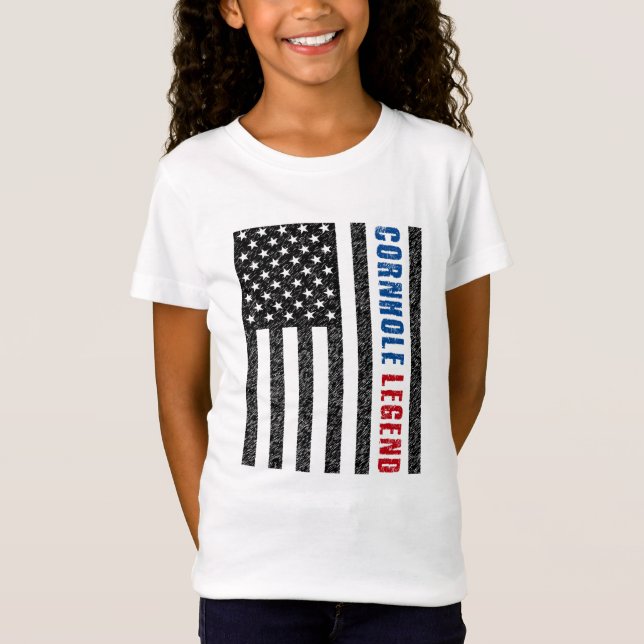 T-Shirt Cornhole Legend USA (Devant)