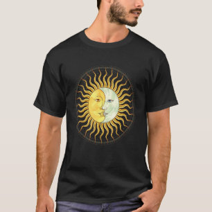 T-shirt Corps Céleste Soleil Lune Croissant Bohème Esthéti