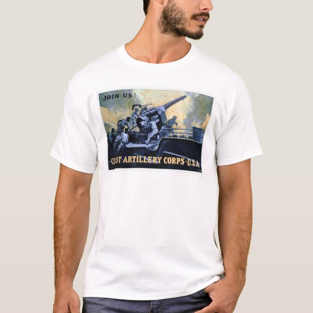 T-shirt Corps d'artillerie de côte (US02042) (Devant)