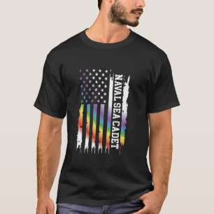 T-shirt Corps des cadets de la marine États-Unis Arc en ci