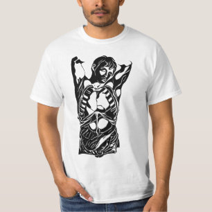 T-shirt corps Homme anatomie humaine art abstrait