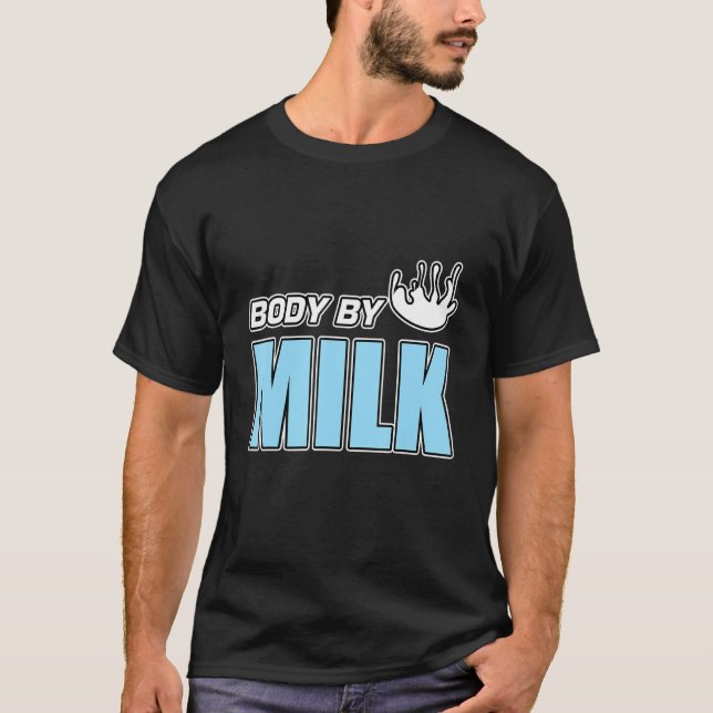 T-shirt Corps Homme Par Lait Fraise Chocolat Shake Mat (Devant)