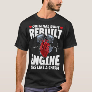 T-shirt Corps original reconstruit moteur retour coeur ouv