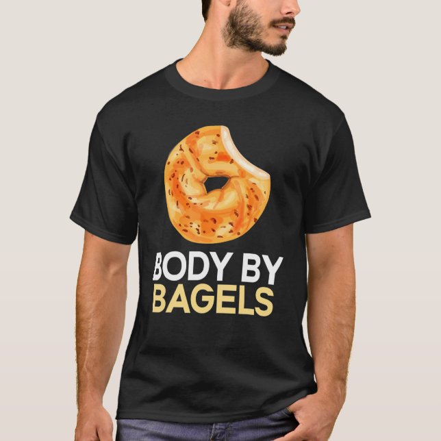 T-shirt Corps Par Bagels Footy Pain Boulangerie Nourriture (Devant)