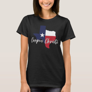 T-shirt Corpus Christi, Texas Drapeau Carte Femmes Noir