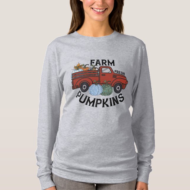 T-shirt Correctif Citrouille d'automne (Devant)