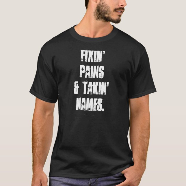 T-shirt Correction des douleurs et saisie des noms (Devant)