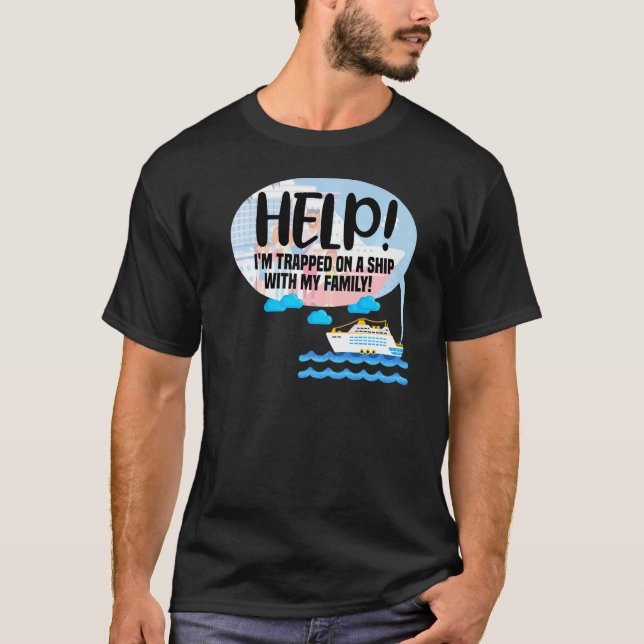T-shirt Correspondance bateau de croisière Famille Voyage  (Devant)