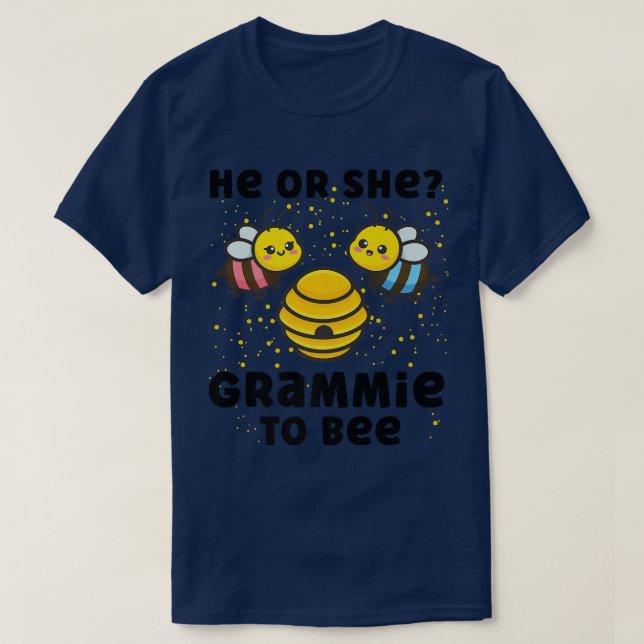 T-shirt Correspondance Bébé Genre Fête Révélatrice Lui Ou  (Design devant)