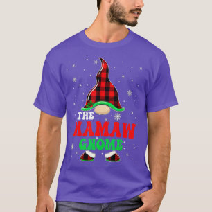 T-shirt Correspondance Buffle de famille Plaid Mamaw Gnome