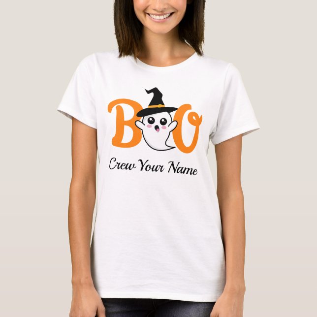 T-shirt Correspondance de famille d'Halloween orange d'équ (Devant)