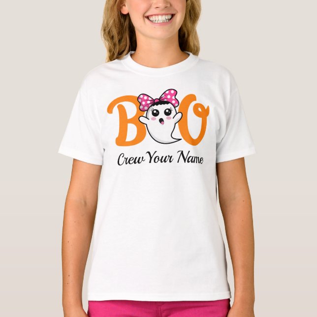 T-shirt Correspondance de famille d'Halloween orange d'équ (Devant)