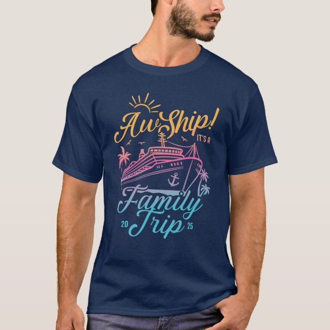T-shirt Correspondance de groupe de voyage de croisière su (Devant)