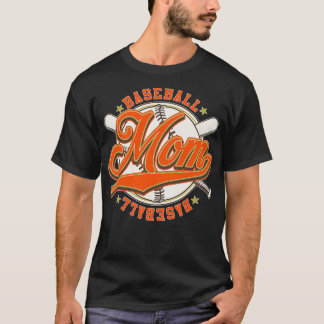 T-shirt Correspondance de la famille maman de baseball