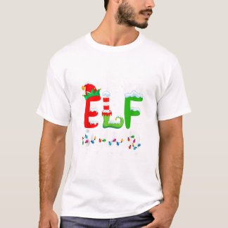T-shirt Correspondance de Noël de la famille Elf