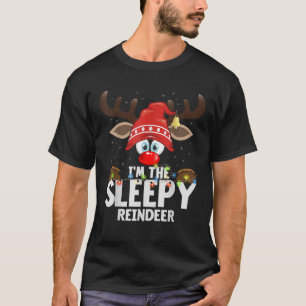 T-shirt Correspondance de Noël Je suis le renne endormi