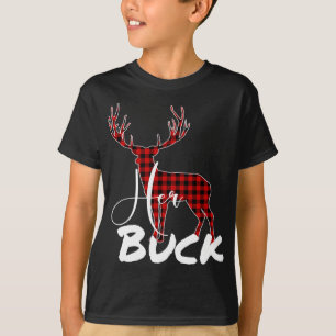 T-shirt Correspondance des couples Pyjama de Noël Buffalo
