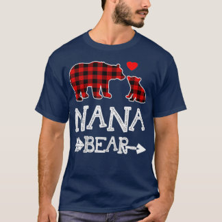 T-shirt Correspondance du pyjama de Noël de Nana Bear Red