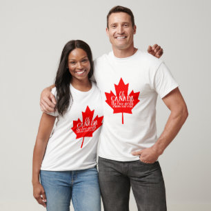 T-shirt Correspondance familiale canadienne de la feuille 