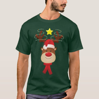 T-shirt Correspondance famille Noël Rein Visage Noël Vint