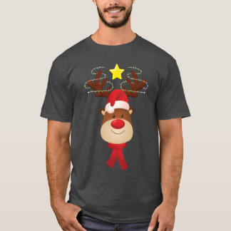 T-shirt Correspondance famille Noël Rein Visage Noël Vint
