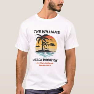 T-shirt Correspondance Famille Plage Vacances Rétro Couche