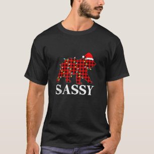 T-shirt Correspondance famille Pyjamas Buffalo Plaid Sassy