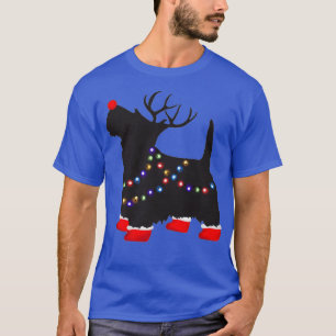 T-shirt Correspondance Noël Pyjama Scottie phares Chien