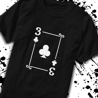 T-shirt Correspondance Trois Clubs Convient À Jouer Cartes