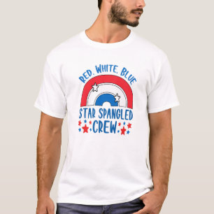 T-shirt Correspondant Rouge Blanc Et Bleu 4 juillet Étoile