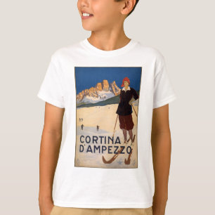 T-shirt Cortina d'Ampezzo Poster Vintage voyage Art