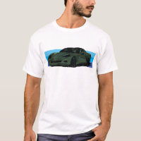 Corvette C6 Dark Green Sportscar avec Bleu Stripe