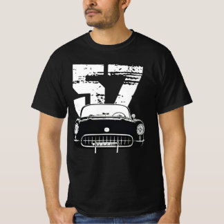 T-shirt Corvette Chevy 1957 avec Silhouette année