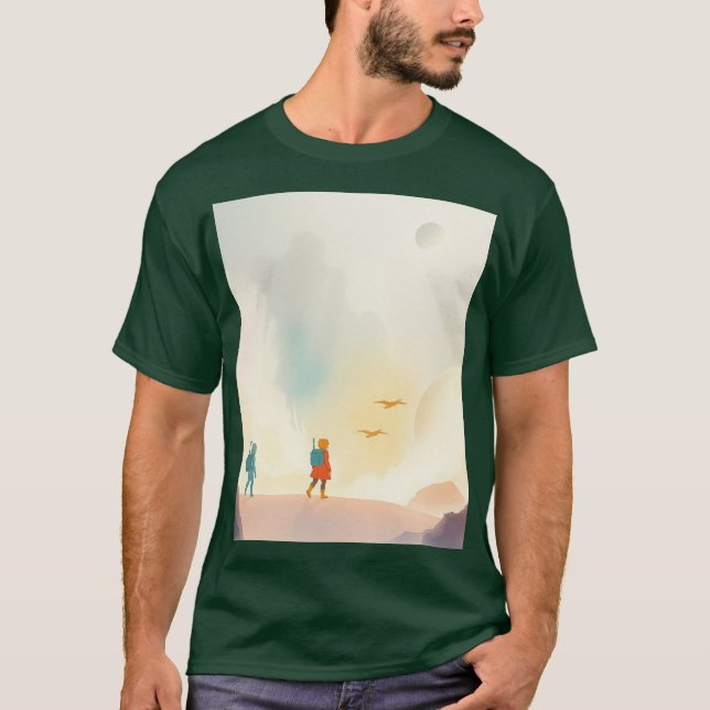 T-shirt : "Cosmic Adventure : A Futuristic Cartoon Odyssey (Devant)