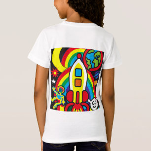 T-Shirt Cosmic Adventure : Rainbow Rocket Launch