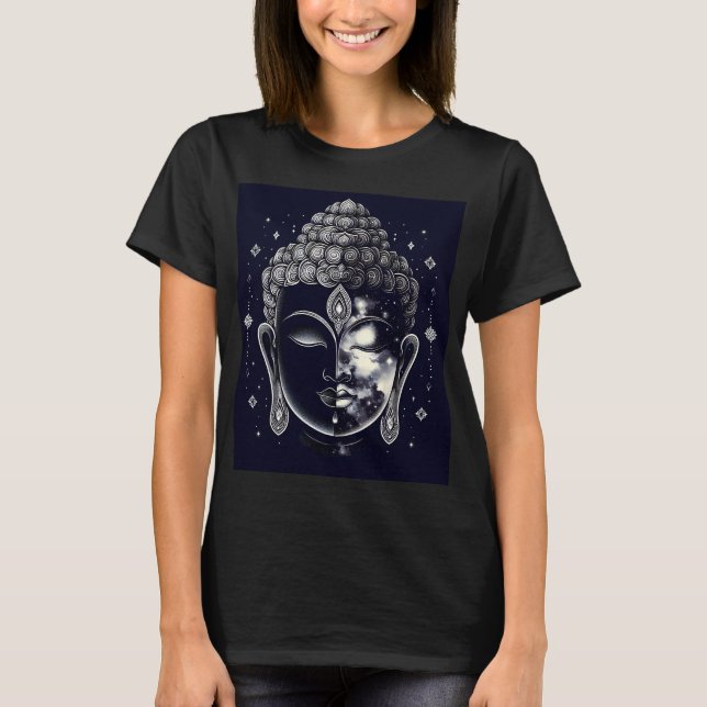 T-shirt Cosmic Buddha Mind - Zen Nebula Enlightenment Spir (Devant)