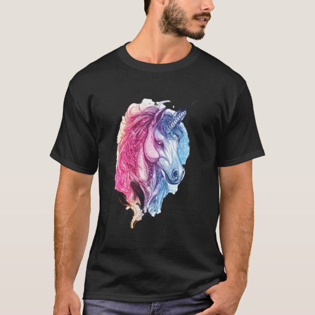 T-shirt Cosmic Galaxy Unicorn (1) (Devant)